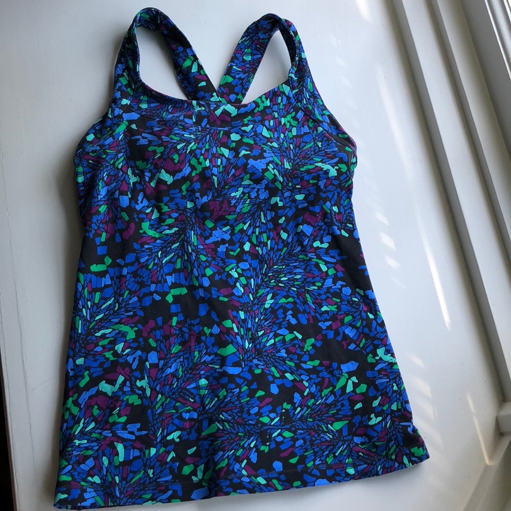 LUCY Multicolor Crossback Built-in Bra Tank